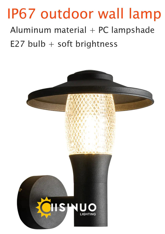 Modern IP67 Waterproof LED Wall Light – 12W Aluminum Lamp for Indoor/Outdoor Use