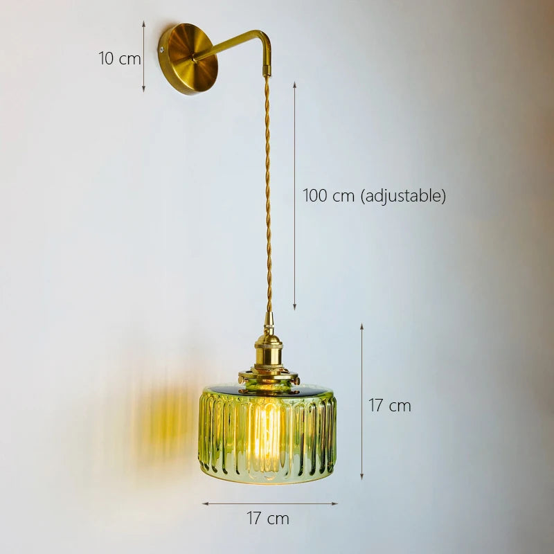 Home Deco Nordic Adjustable Glass Bedside Wall Lamp