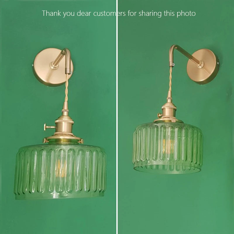 Home Deco Nordic Adjustable Glass Bedside Wall Lamp