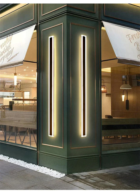 Tall Outdoor Waterproof LED Wall Lamp – Dimmable IP65 Aluminum Sconce