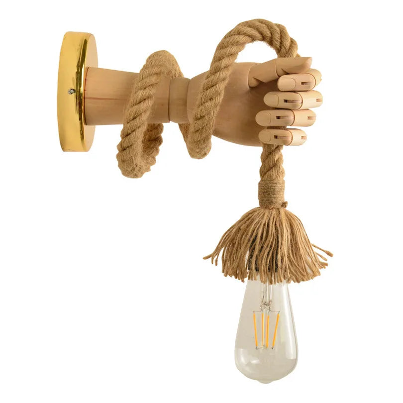 Home Deco Nordic Hemp Rope Wall Lamp