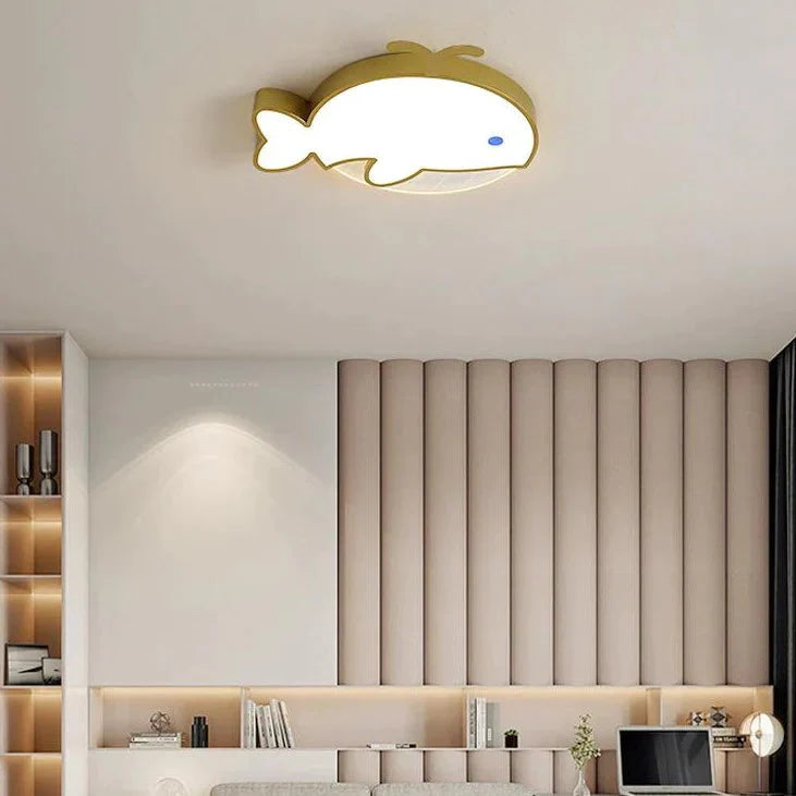 Plafonnier LED pour chambre à coucher en forme de baleine nordique