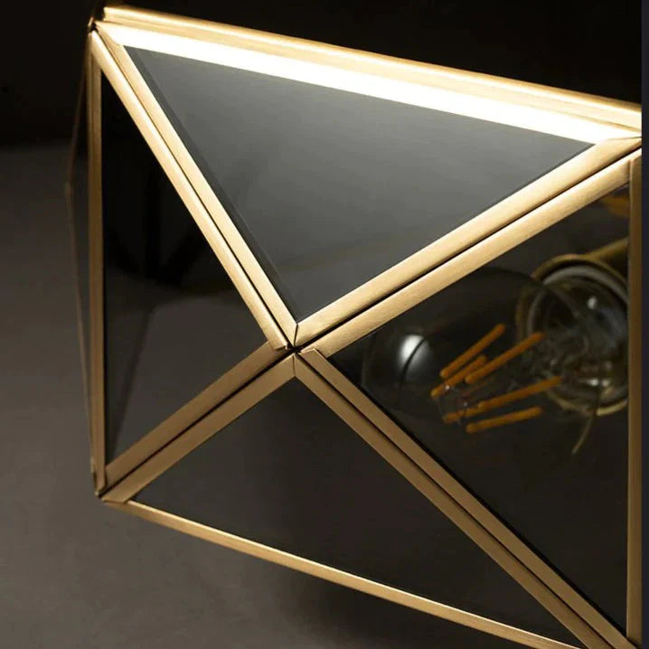 Plafonnier rond en cuivre de style nordique pour salon 