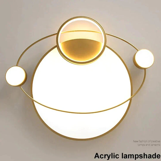 Lampe de chambre à coucher nordique Lampe de plafond Planet