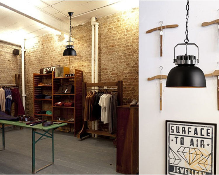 Suspension industrielle en forme de dôme en métal pour restaurant et maison