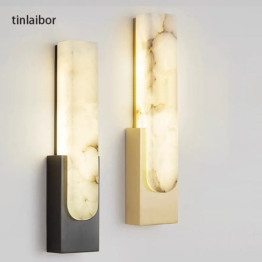 Home Deco Spanish Simulation Marble Wall Lamp