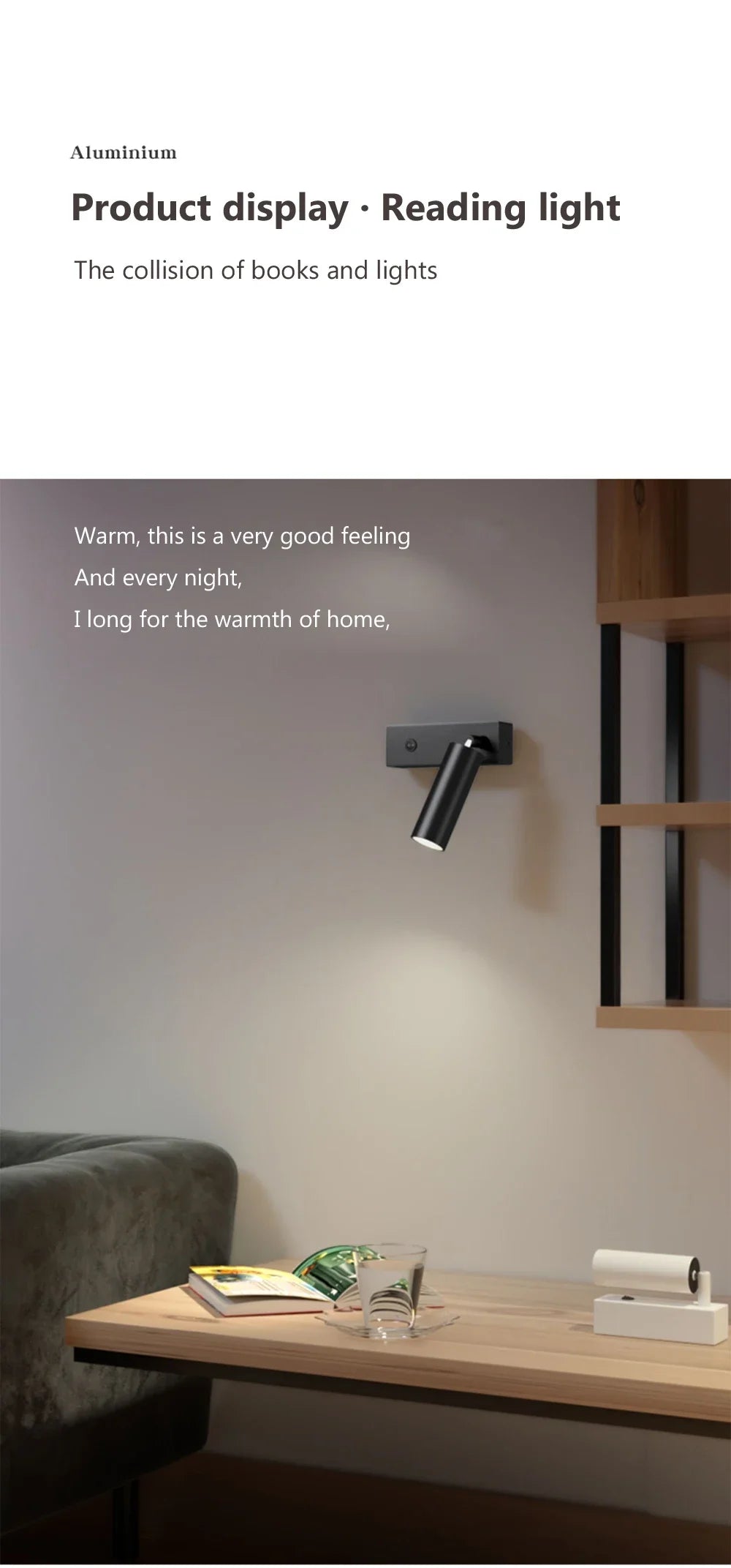 Home Deco Folding LED Bedside Wall Light