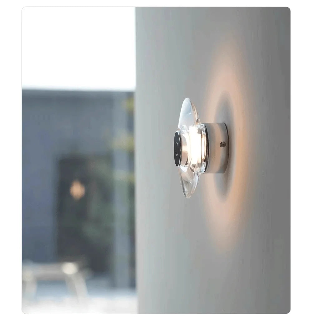 Home Deco Modern Round Crystal Wall Lamp