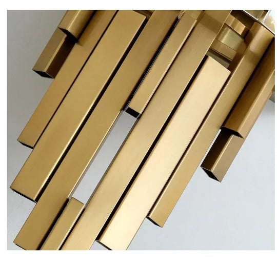 Home Deco Champagne Gold Crystal Wall Lamp