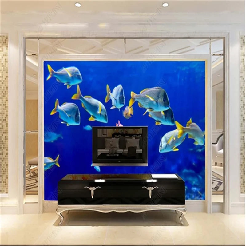 Treasure Ocean Park Deep-Sea Fish Mural Wallpaper