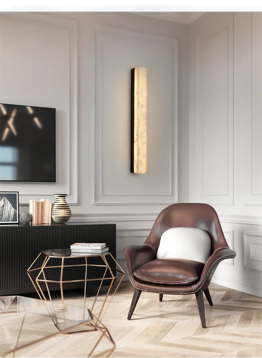 Home Deco Marble Copper Body Wall Lamp