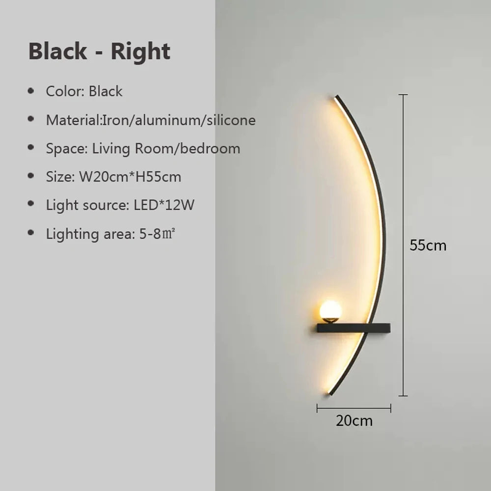 Home Deco Modern LED Moon Wall Lamp