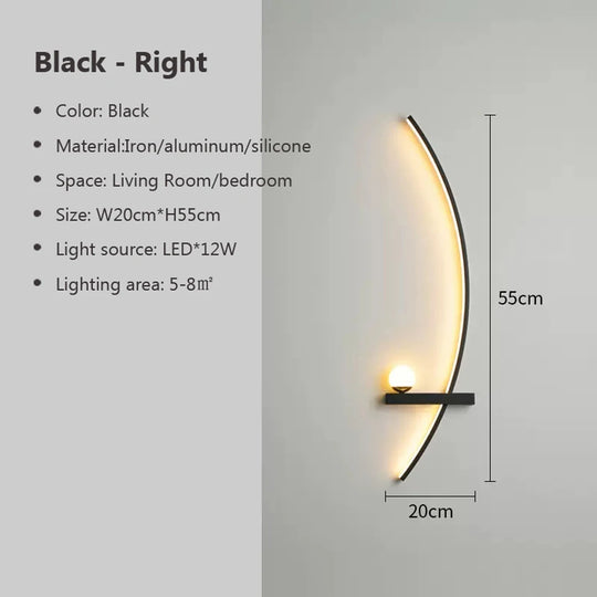 Home Deco Modern LED Moon Wall Lamp