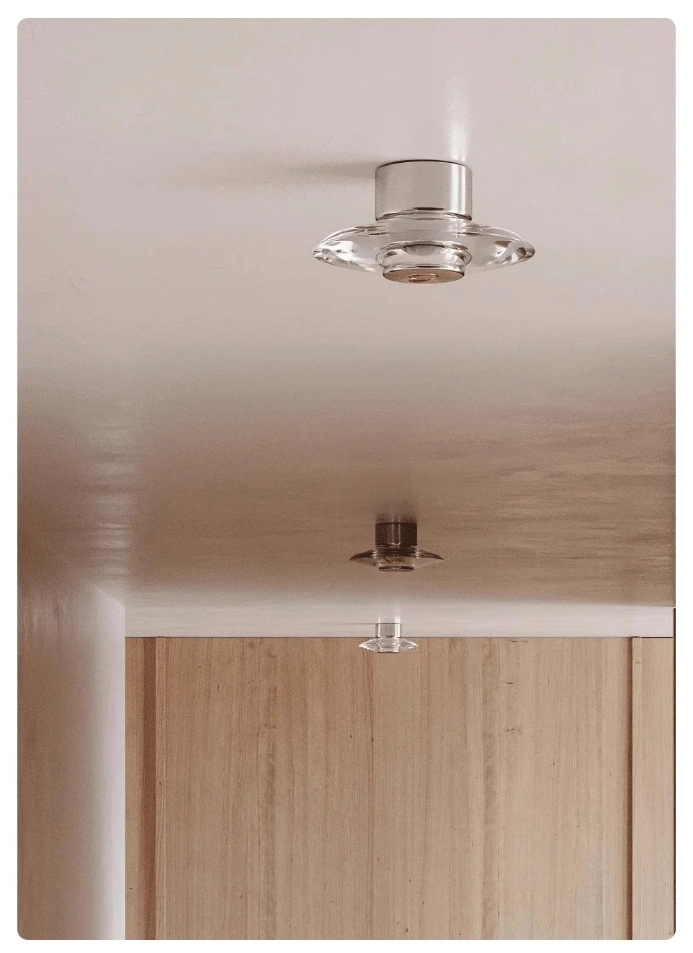 Home Deco Modern Round Crystal Wall Lamp