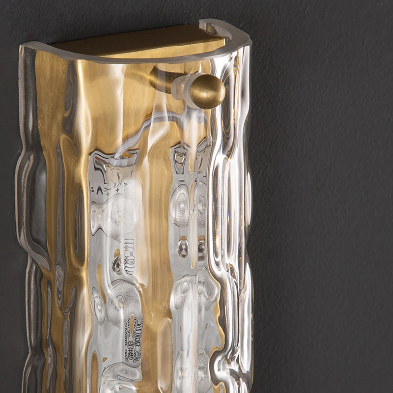 Home Deco Luxury Crystal Copper Wall Lamp