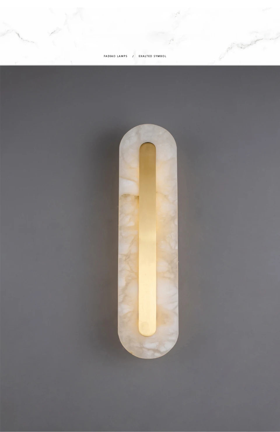 Home Deco Marble Copper Gold Wall Light