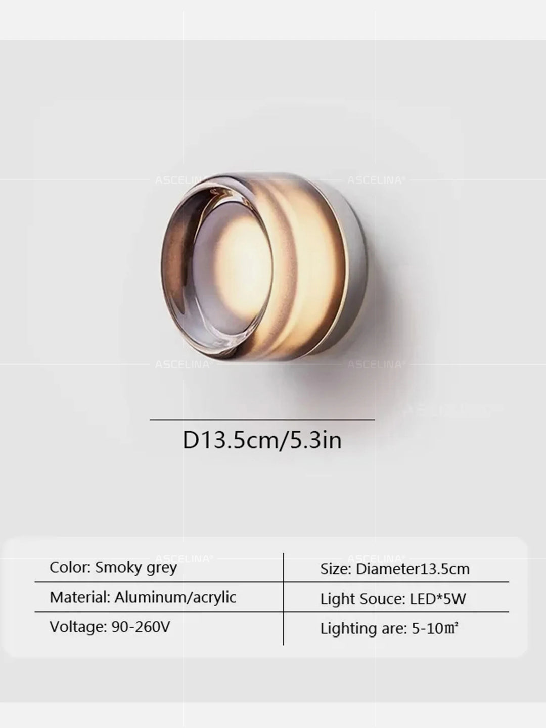 Home Deco Nordic Round Glass Wall Light