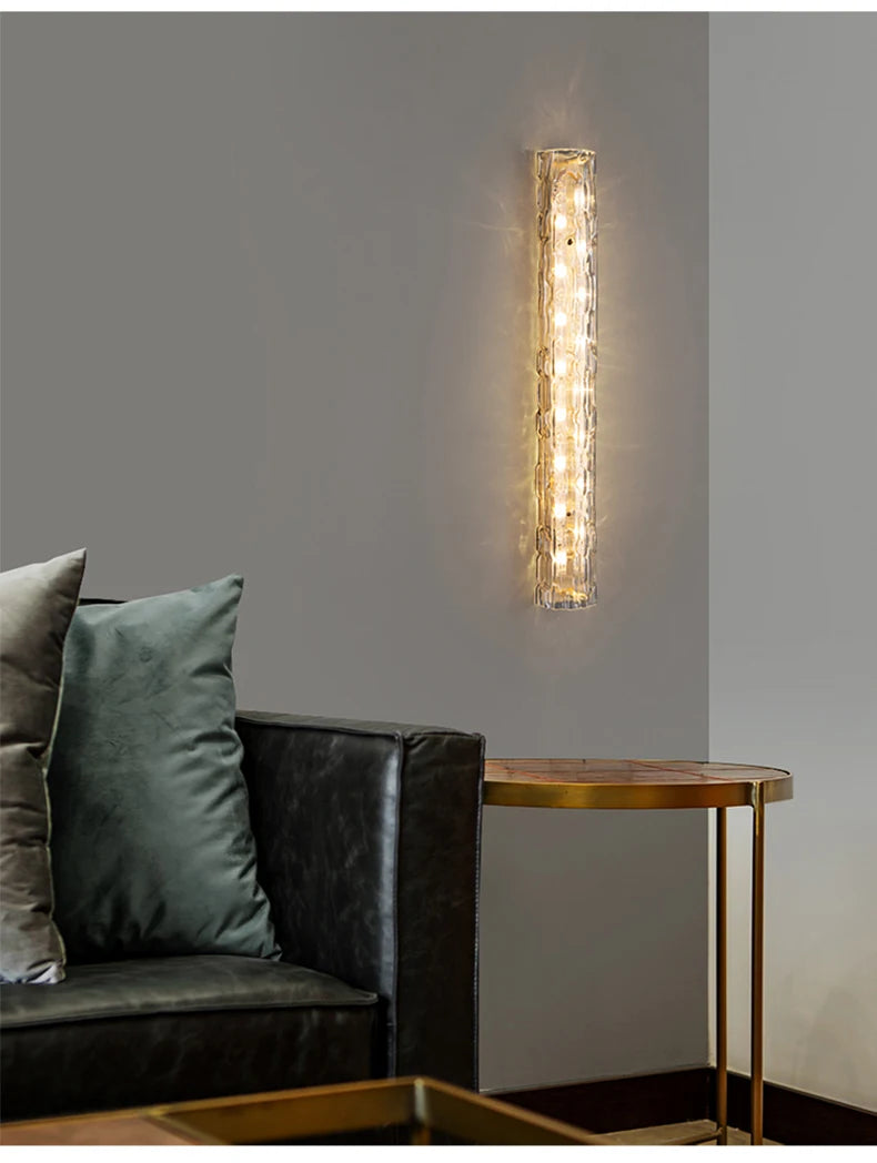 Home Deco Luxury Crystal Copper Wall Lamp