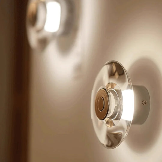 Home Deco Modern Round Crystal Wall Lamp