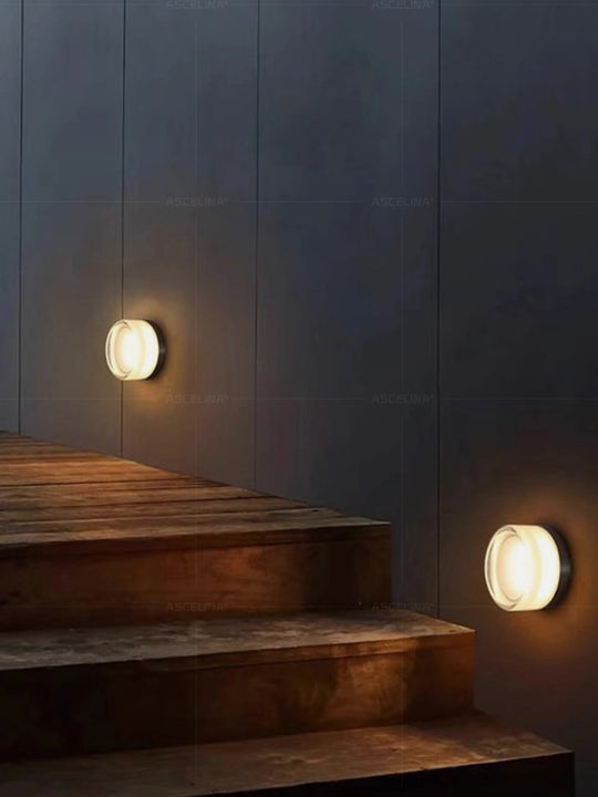 Home Deco Amber Glass LED Wall Lamp