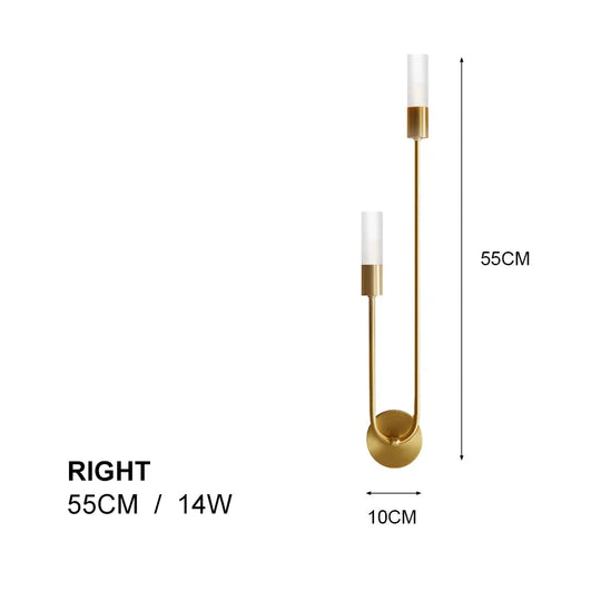 Home Deco Nordic Gold LED Wall Lamp