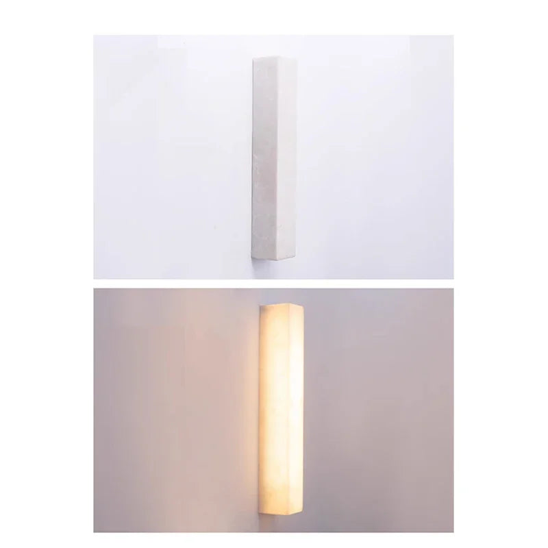 Home Deco Brass Marble Outdoor Wall Lamp