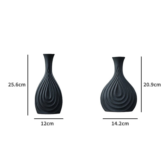 Vase en céramique noir chic Elora : rehaussez la décoration de votre maison