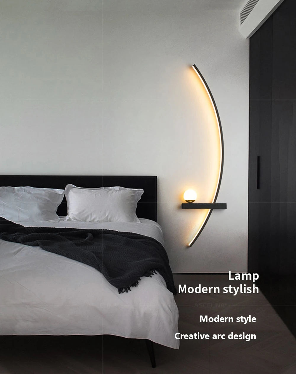 Home Deco Modern LED Moon Wall Lamp