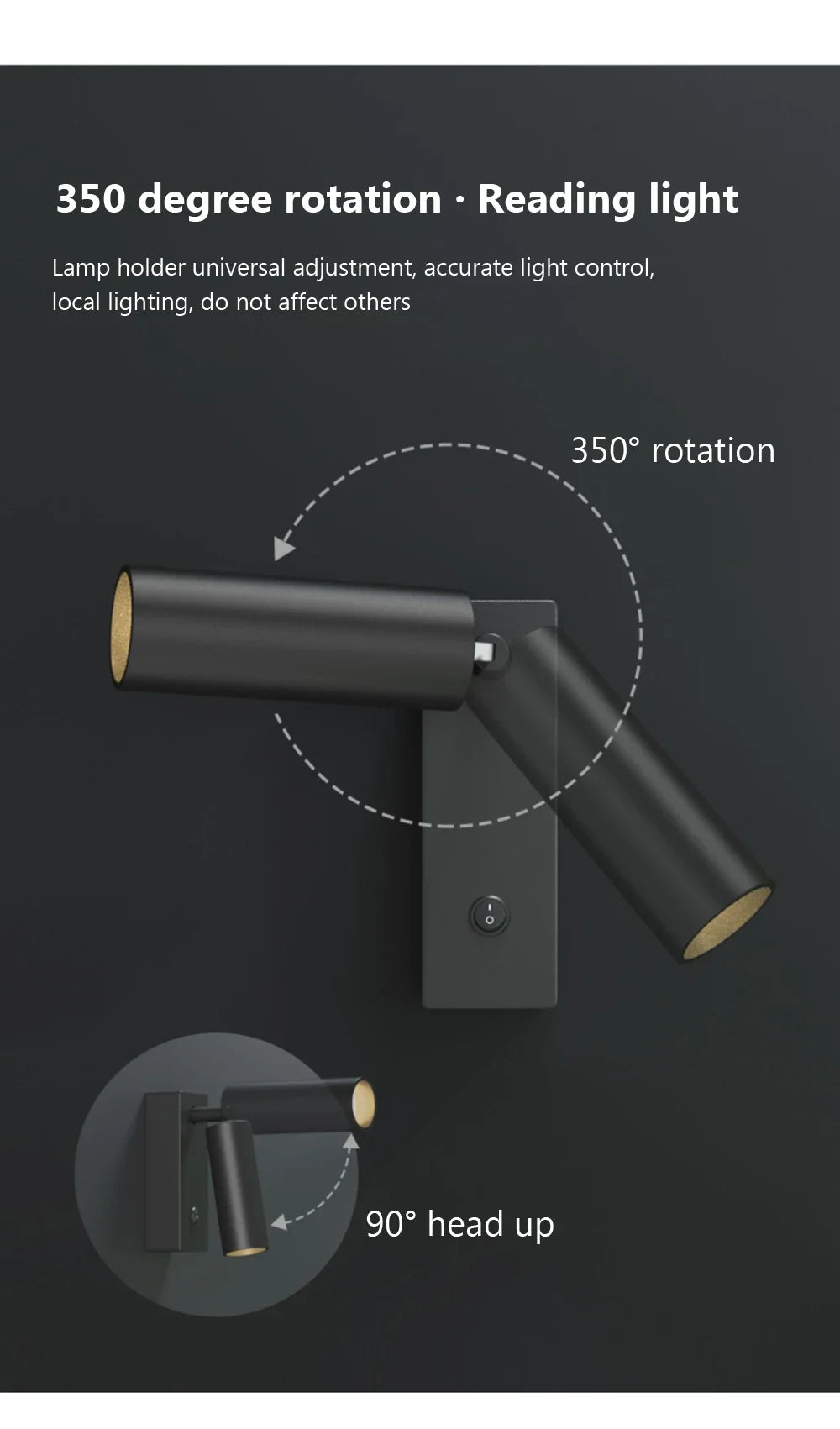 Home Deco Folding LED Bedside Wall Light