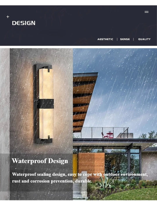 Home Deco Marble LED Outdoor Wall Lamp