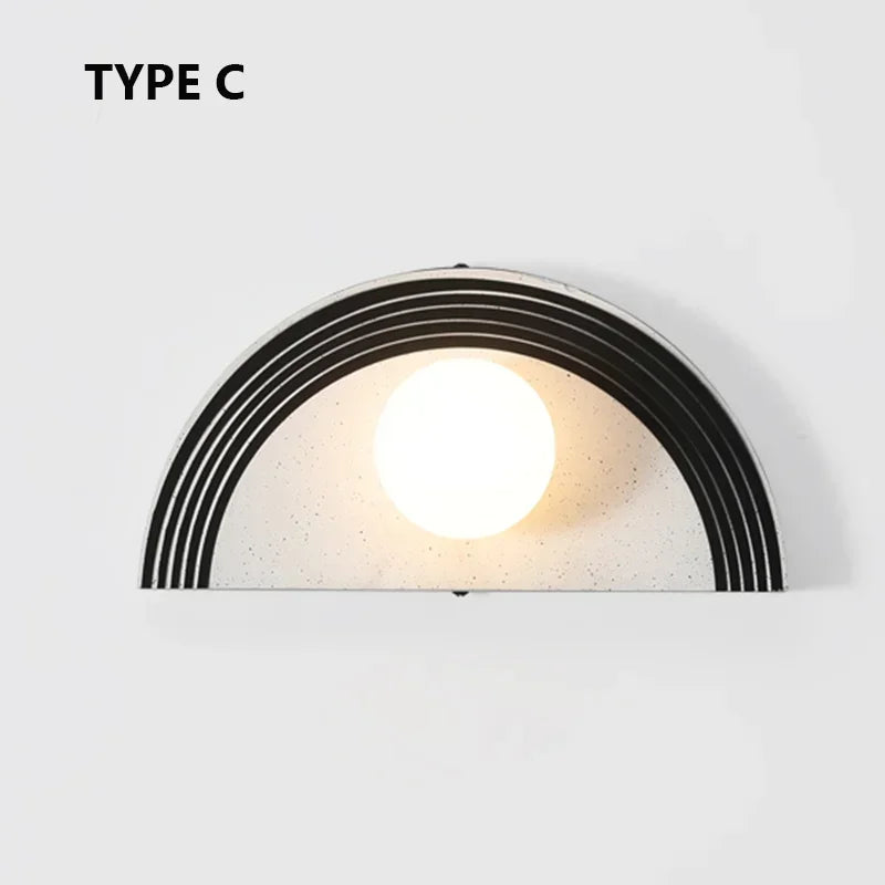 Home Deco Round Resin LED Wall Lamp