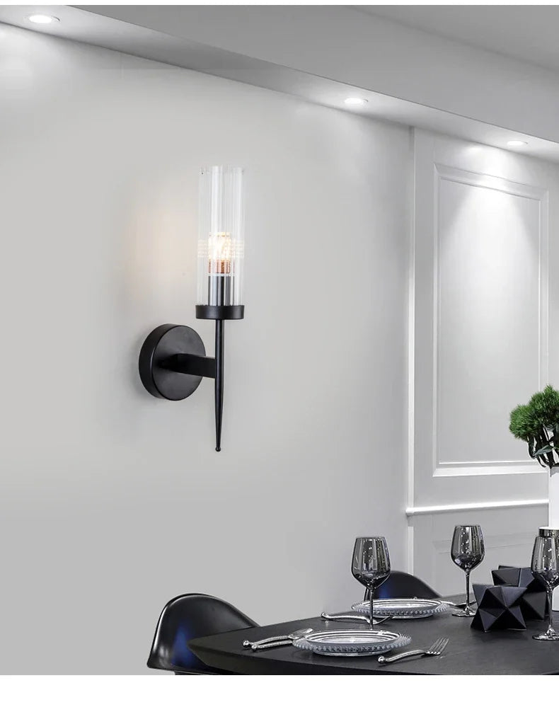 Home Deco Minimalist Glass LED Wall Lamp