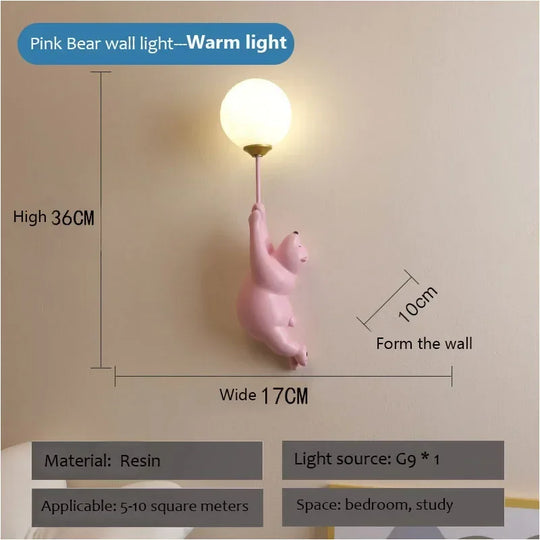 Home Deco Polar Bear LED Wall Lamp