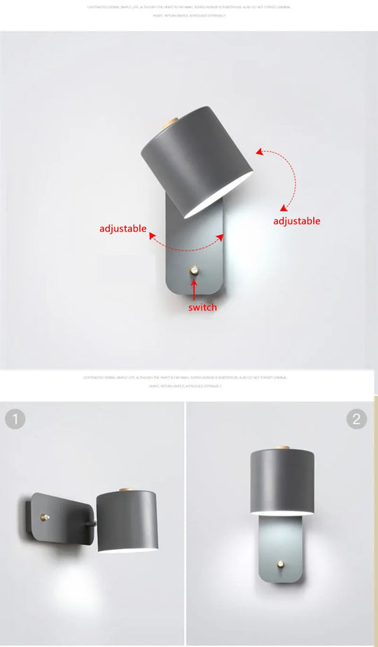 Home Deco Nordic Adjustable LED Reading Wall Light