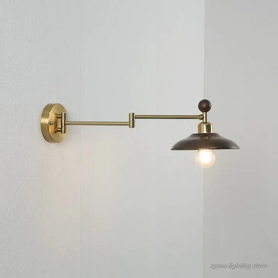 Home Deco Wood Adjustable Telescopic Wall Light