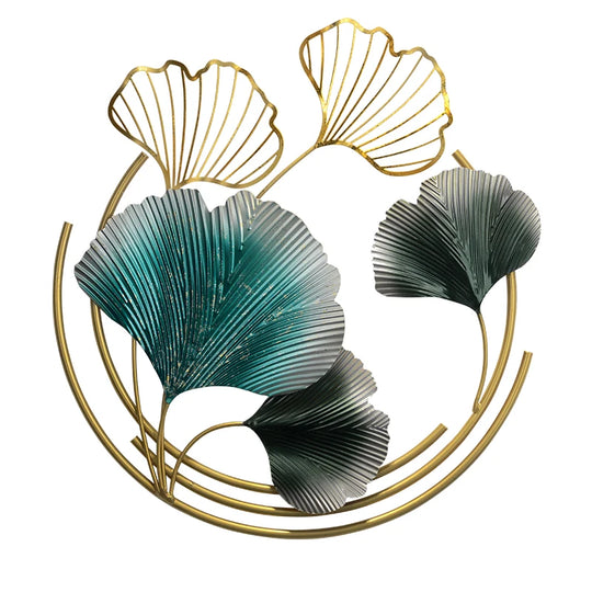 Celeste Modern Luxury Wrought Iron Ginkgo Leaf Wall Murals