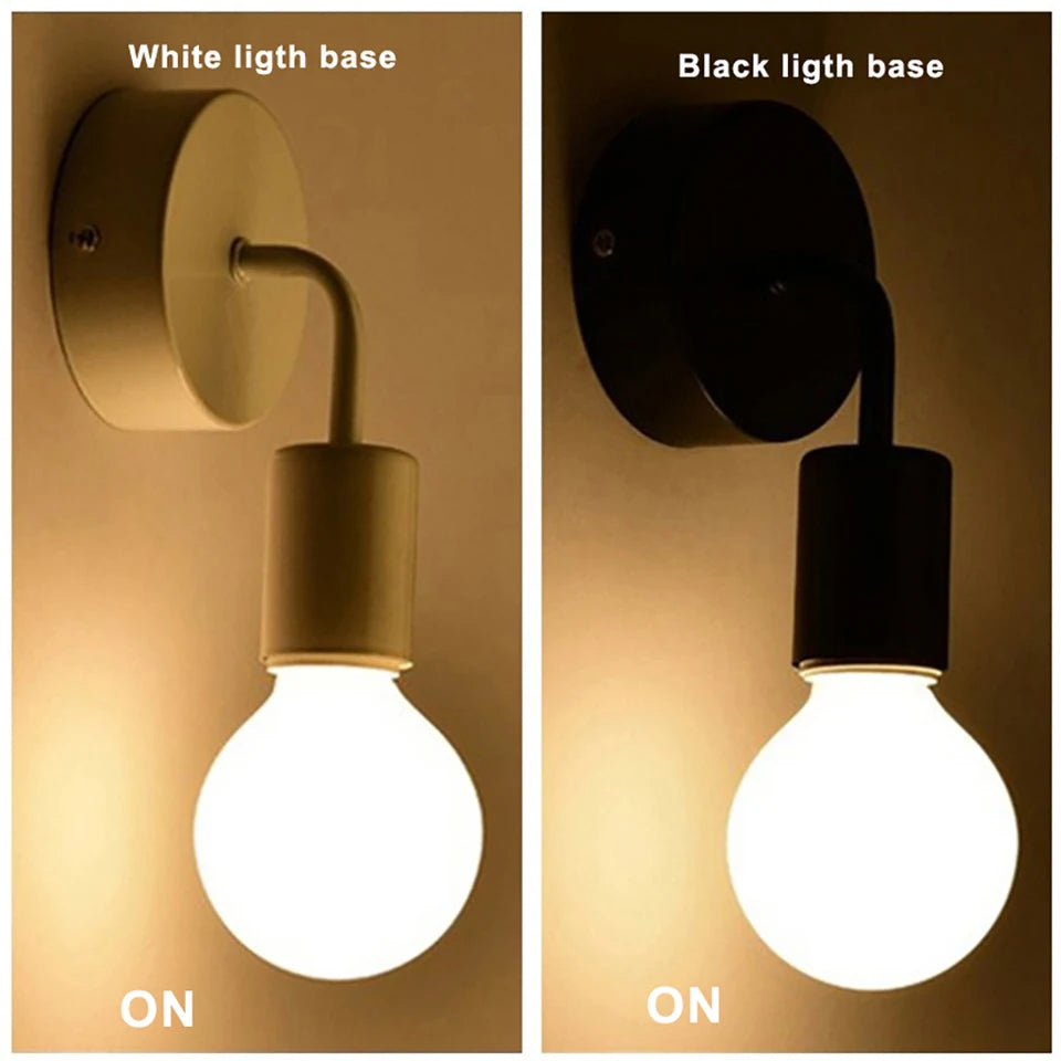 Home Deco Nordic Iron Wood Wall Lamp