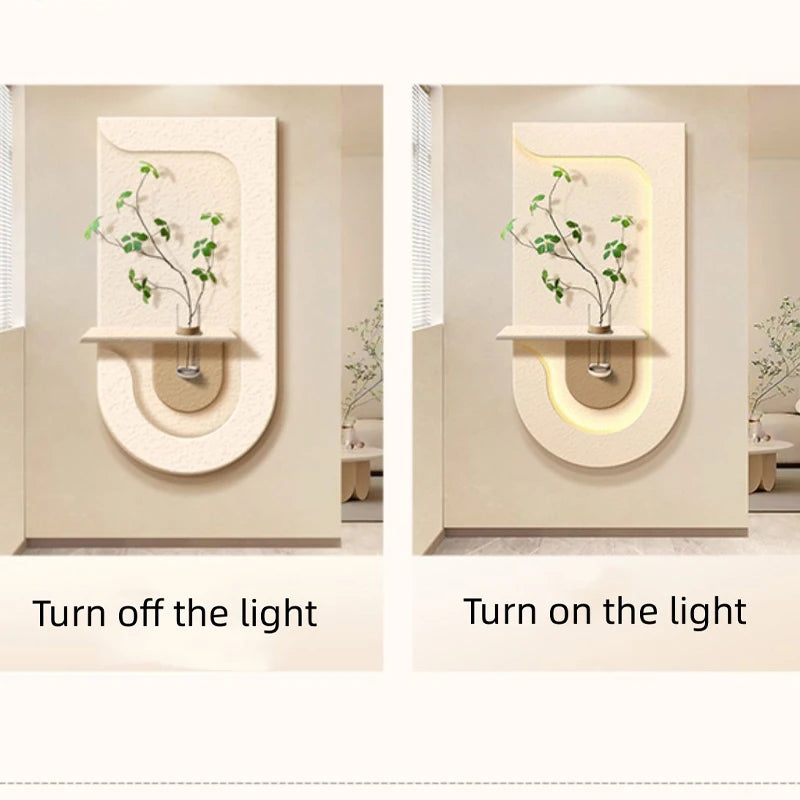 Home Deco Green Plant Wall Light Mural