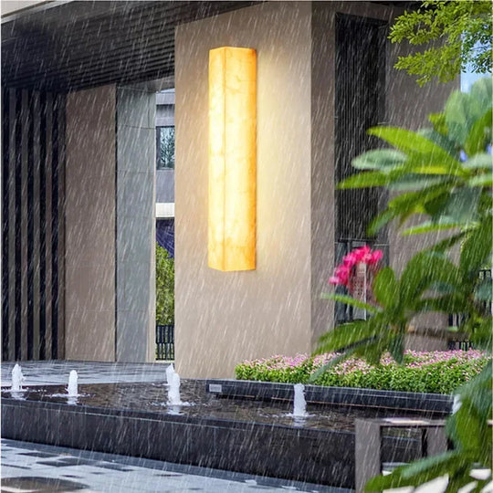 Home Deco Brass Marble Outdoor Wall Lamp
