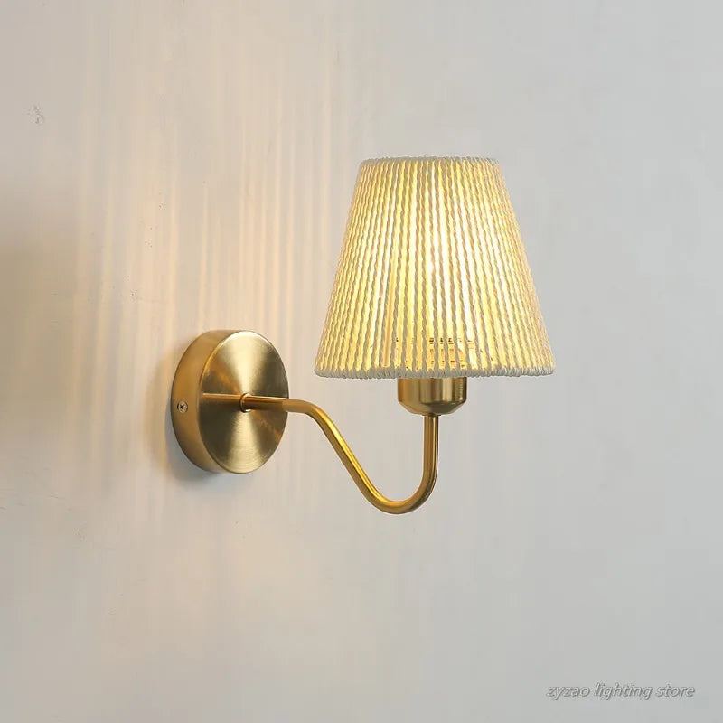 Home Deco Hand Woven Eco-Friendly Wall Light