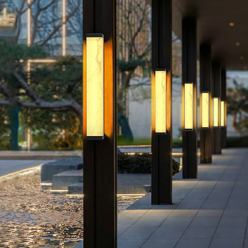 Home Deco Outdoor Marble Panel Wall Lamp