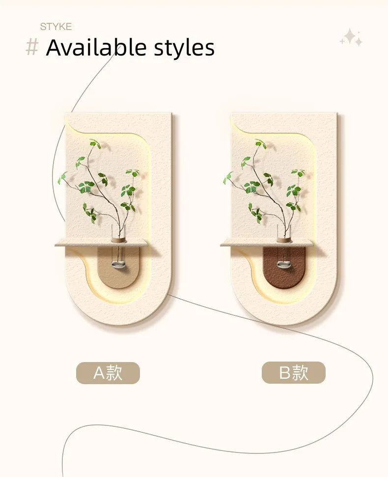 Home Deco Green Plant Wall Light Mural