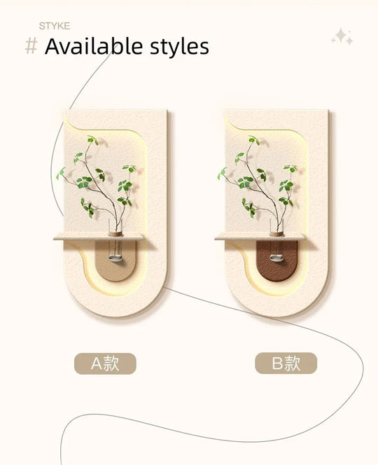 Home Deco Green Plant Wall Light Mural