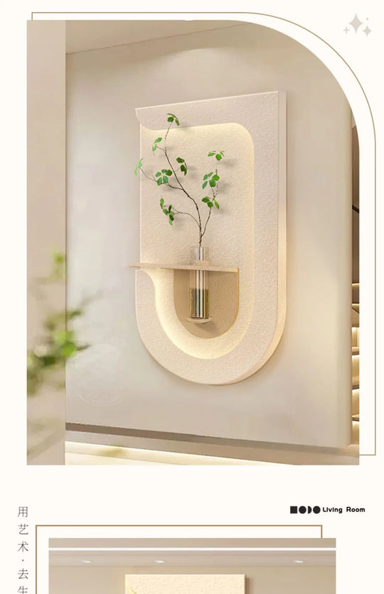 Home Deco Green Plant Wall Light Mural