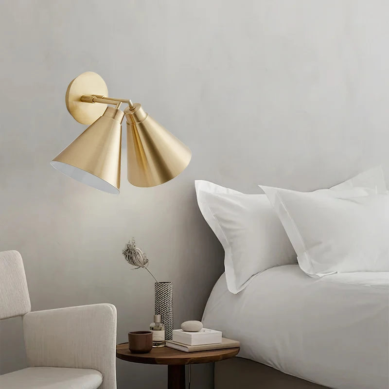 Home Deco Nordic Gold Double Wall Lamp