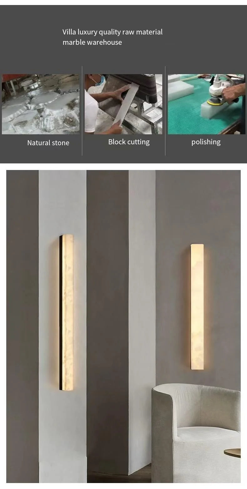 Home Deco Marble Copper Body Wall Lamp