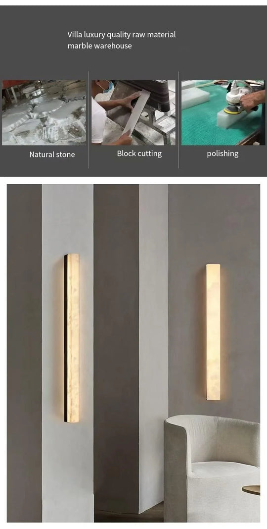 Home Deco Marble Copper Body Wall Lamp