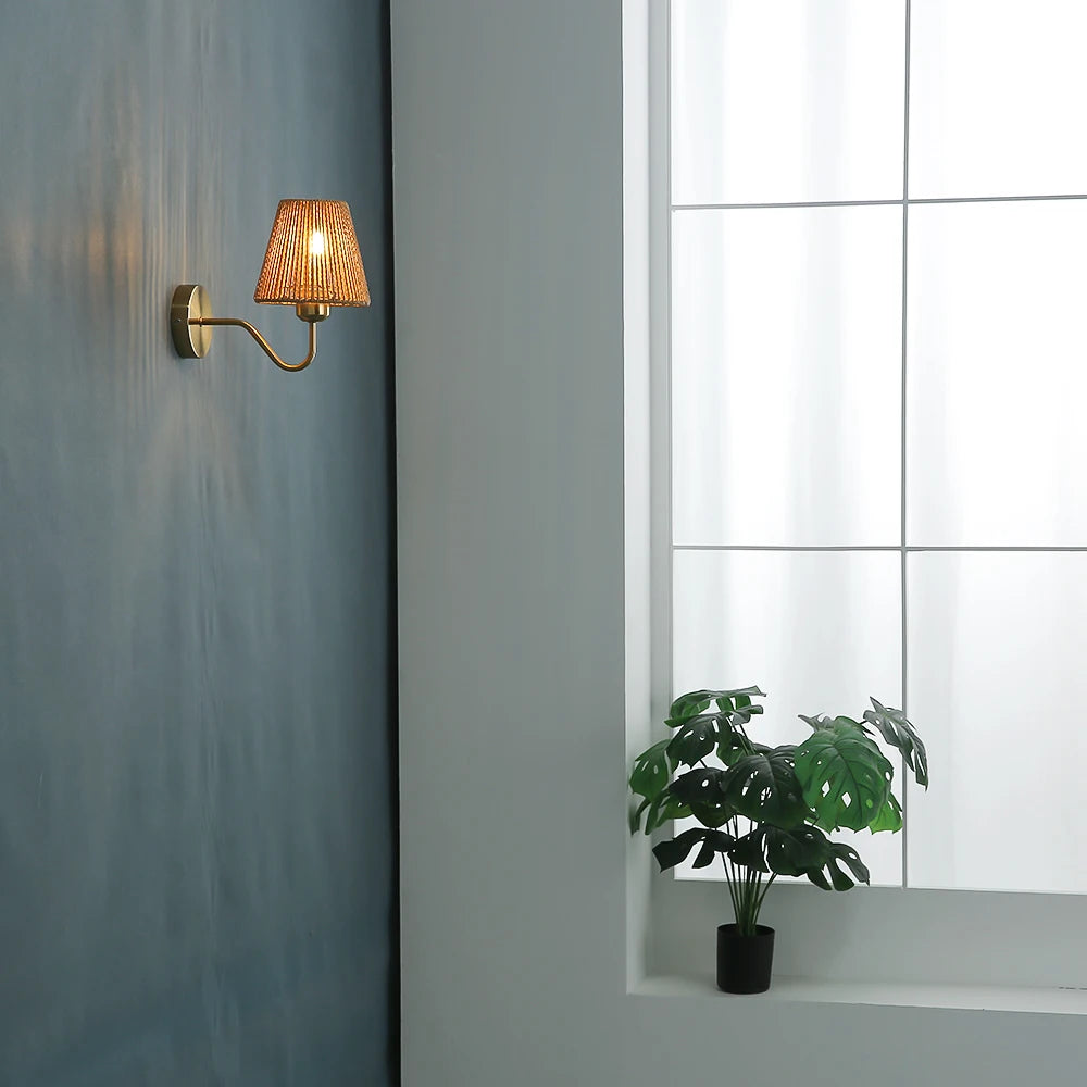 Home Deco Hand Woven Eco-Friendly Wall Light