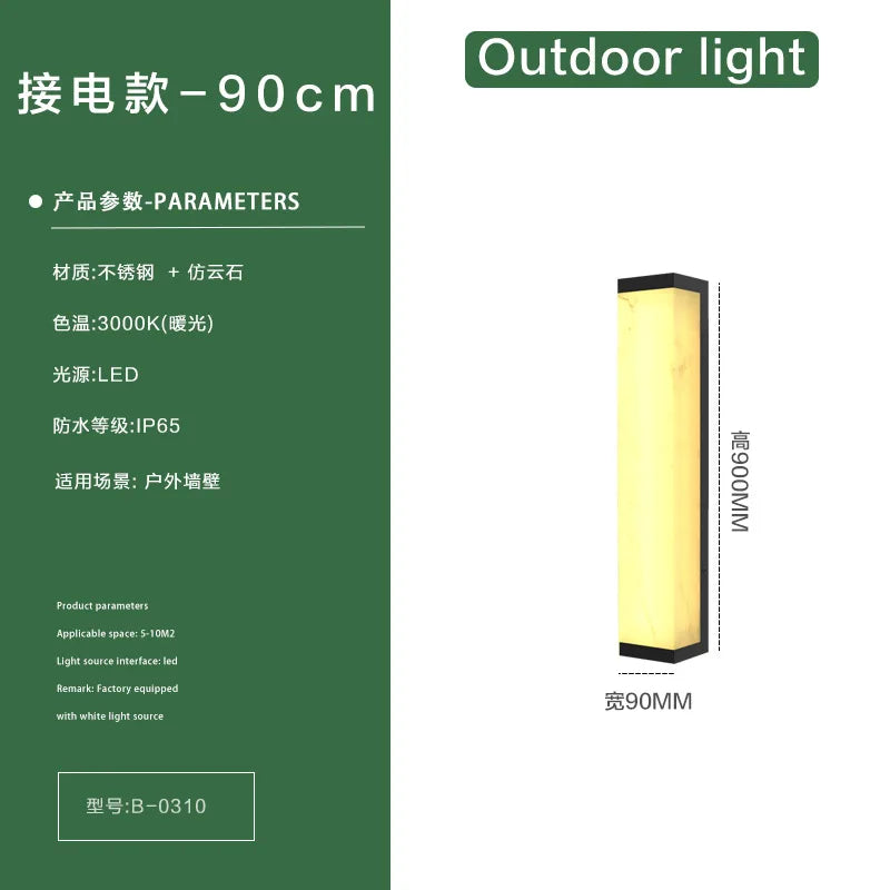 Home Deco Outdoor Marble Panel Wall Lamp