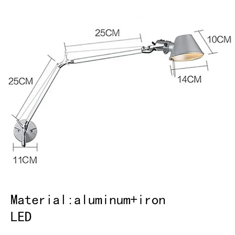 Home Deco Italian Long Arm LED Wall Lamp